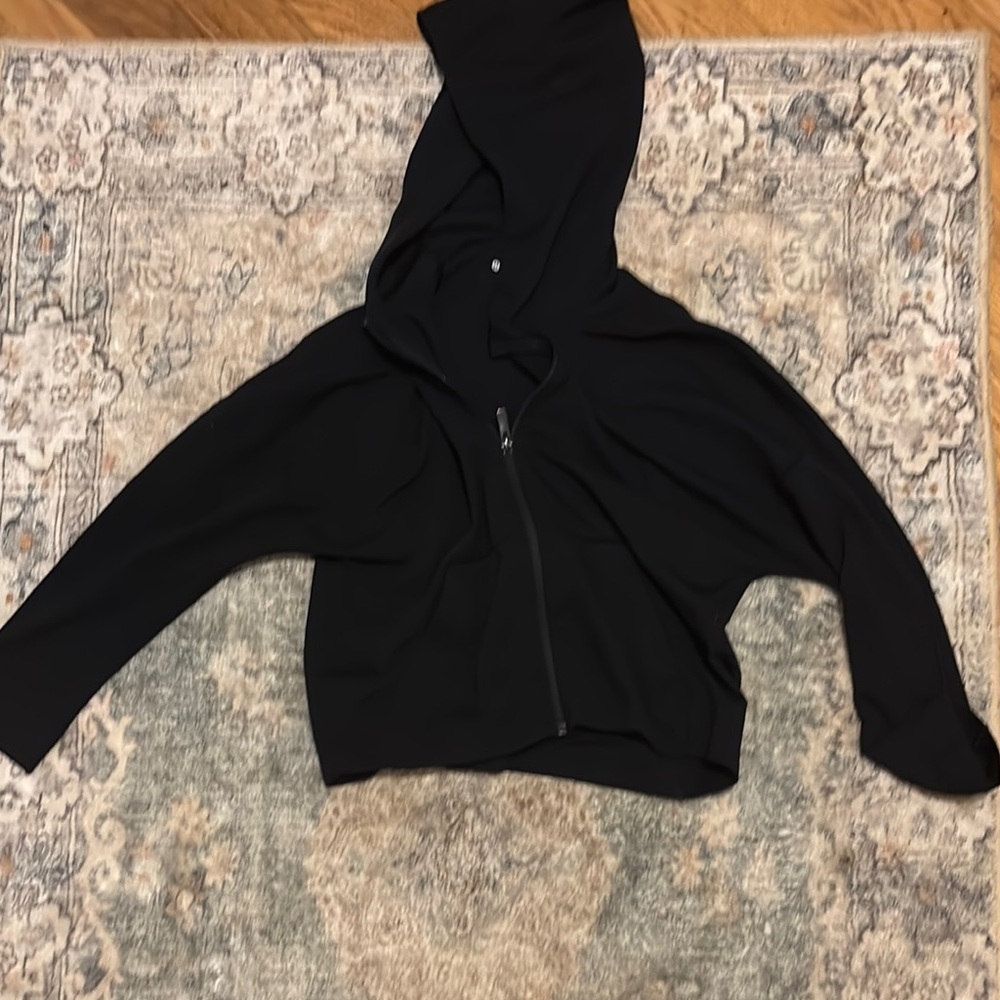 Lululemon Athletica Black Oversized 3/4 Sleeve Hoodie - Picture 1 of 3